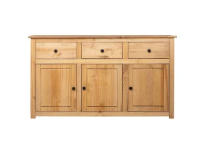vidaxl Aparador de madera maciza de pino estilo Panamá 135x40x80 cm