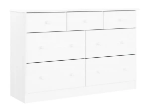 vidaxl Cómoda cajonera ALTA madera maciza pino blanco 112x35x73 cm