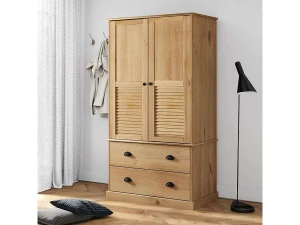 vidaxl Armario VIGO madera maciza de pino 90x55x170 cm