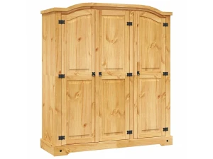 vidaxl Armario madera de pino Mexicano estilo Corona 3 Puertas