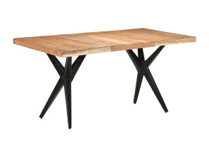 vidaxl Eettafel 160x80x76 cm massief acaciahout