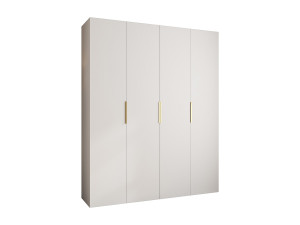 Abiks Möbel Draaideurkast Como 4 245,5/200/50 4-deurs (wit/goud)