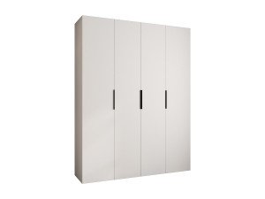 Abiks Möbel Draaideurkast Como 4 245,5/190/50 4-deurs (wit/zwart)