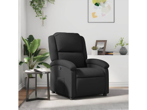 vidaxl Relaxfauteuil Zwart Echt Leer