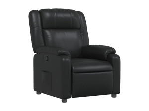 vidaxl Fauteuil verstelbaar kunstleer zwart