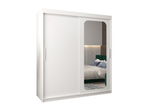 Abiks Möbel PROMO T2 KLEDINGKAST MET SCHUIFDEUREN 200/180/62 2 deuren (wit/wit)