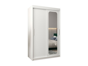 Abiks Möbel PROMO T2 KLEDINGKAST MET SCHUIFDEUREN 200/120/62 2 deuren (wit/wit)