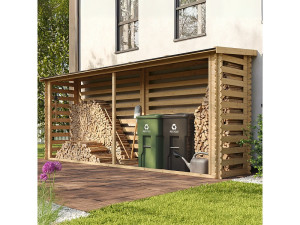 Timbela Haardhout opslagschuurtje - l112xL458xH199 cm/ 4m² - M203