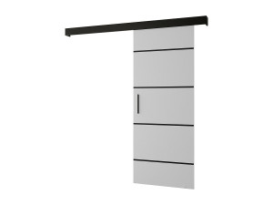 Abiks Möbel Schuifdeuren Salwador IV 90x204 cm (Wit / Zwart / Zwart)