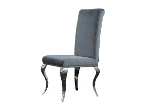 Kawola Silla tapizada - Gris terciopelo - LEIA