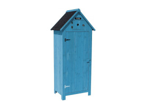 Habitat et jardin Tuinkast houten tuin berging "Cabanon" - 77 x 54,5 x 179 cm - Blauw hemelsblauw