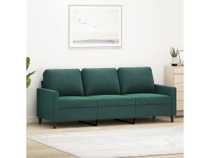 Clicnbuy Sofá de 3 plazas terciopelo verde oscuro 180 cm
