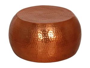 Clicnbuy Mesa de centro de aluminio color latón Ø55x28 cm