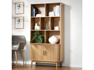 Calicosy Boekenkast met 2 schuifdeuren H157,5 cm - ERNEST