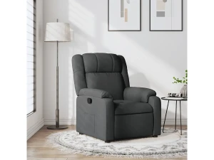 Clicnbuy Sillón reclinable de tela gris oscuro