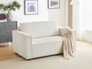 Habitat et jardin Sofá convertible recto de pana <<Grenelle>> - 2 asientos - Beige