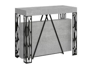 Ityhome Consola extensible 90x40/300 cm Kerpa cemento estructura antracita