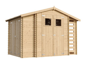 Timbela Houten tuinhuis-brandhoutschuurtje zonder vloer - 5.41 m² - M389
