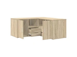 vidaxl Mueble de esquina madera ingeniería roble Sonoma 160x40x45 cm
