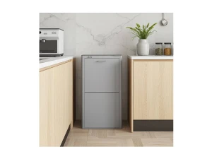 Hierro Cubo de basura para la cocina - Cubo de reciclaje - 4 compartimentos de 20L - CUBEK