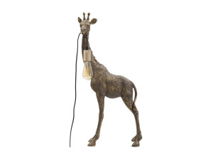 Paris Prix Tafellamp met giraffefitting - E27 lamp in antiek gouden hars 40x22x80 cm - Glamoureus en eclectisch design