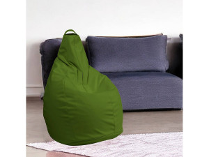 Talamo Italia Aunter poef, Multifunctionele fauteuil, Zitzak, Voetenbank poef, Made in Italy, 90x90 h120 cm, Groen