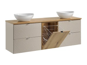 Petits-Meubles Móvel de lavatório duplo Manoa caxemira 160cm