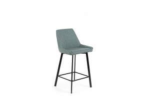 Fox Tabouret en tissu noir Lot de 2 pcs