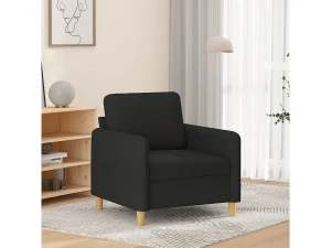 Clicnbuy Sillón de tela negro 60 cm