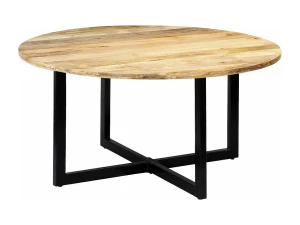 Clicnbuy Mesa de comedor de madera maciza de mango 150x73 cm