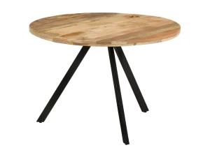 Clicnbuy Mesa de comedor madera maciza de mango 110x75 cm