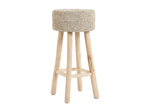 Bazar Bizar De Raffia Barkruk - Naturel