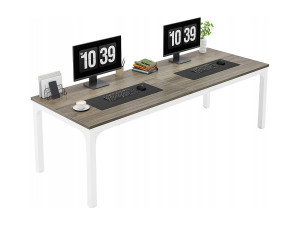 Tribesigns Computerbureau, Laptopbureau, Studeertafel, Draagbare Computertafel, Dubbel Lang Bureau voor Thuiskantoor Slaapkamer, 200 x 70 x 75 cm,