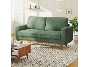 DripeX 2-zits bank, massief houten bank, met extra diepe zitting, Zitting met gevoerde rugleuning - 172x76x88CM