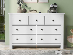 ModernLuxe Dressoir met 7 lades - spaanplaat - Wit