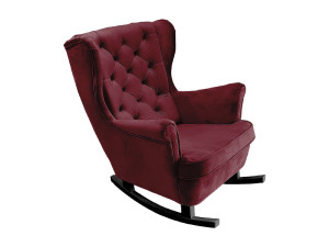 DOMO HOME Relaxfauteuil met Gestoffeerde Zitting en Armleuningen, TV Fauteuil 102x81x95cm Bordeaux_29835