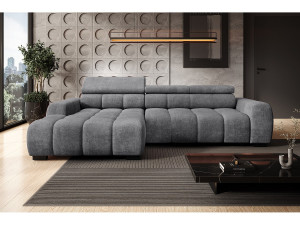DOMO HOME Hoekbank OMBO – modern, verstelbare zitting, zonder slaapfunctie, Eden, linkeropstelling, 285x168x97 cm, kleur lichtantraciet