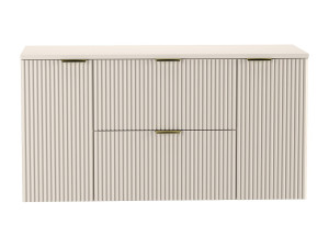 Wastafelkast WENA, met 2 deuren en 2 laden, gecanneleerde fronten, Willy, 120x60x47 cm, Kasjmir
