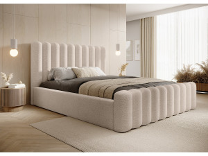 DOMO HOME Mona VII DomoHome gestoffeerd bed, elegant frame met opbergruimte, hoogwaardige stof, 180x200 cm, BEIGE