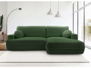 AX LIVING Groene hoekbank met slaapfunctie Peoni 267 hoekslaapbank R