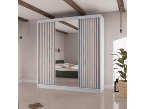 BeautySofa24 Hangkast Lico II 200/61/215 wit