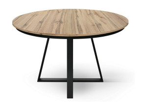 Ronde tafel in eikenhout met antraciet onderstel, langwerpig ⌀120 - PANTELLERIA
