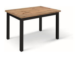 Eikenhouten tafel, antraciet poten, 110x70-190x70cm - POSITANO