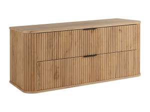 Badkamerkast, Craft Eik, zwarte handgreep, 41,5 x 120 x 51,7 cm