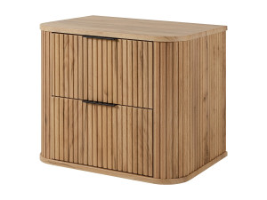 Badkamerkast, Craft Eik, zwarte handgreep, 41,5 x 60 x 51,7 cm