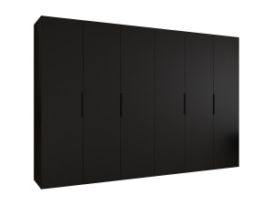 Abiks Möbel Draaideurkast Marbella 1 202/300/52 6-deurs (zwart/zwart)