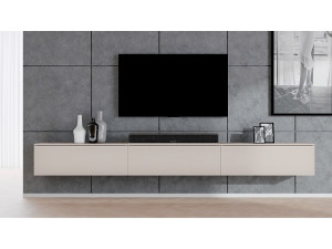 AX LIVING Hangend TV-meubel Loriano 3x100 cm kasjmier beige