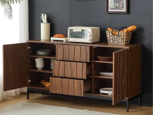 ModernLuxe Buffet moderno 150×40×80 cm - com 2 portas e 3 gavetas - marrom