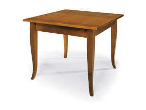 Uitklapbare houten tafel in walnoot 80x80 - 160x80 cm - SANTO SPIRITO