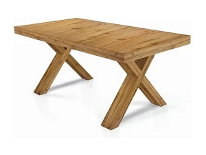 180x100 cm - 480x100 cm - Mesa extensível de madeira de carvalho com nós GALLIPOLI